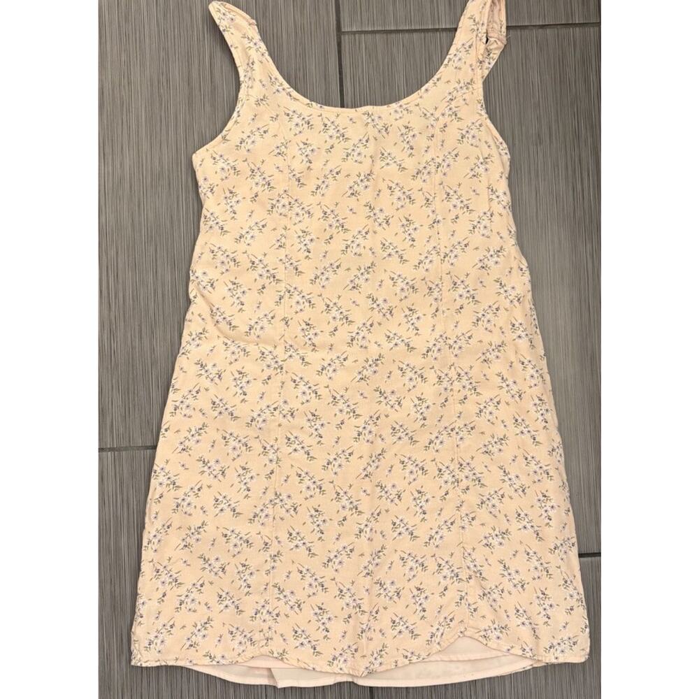 American Eagle Pink Floral Tank Dress Size Small Smocked Back Lined